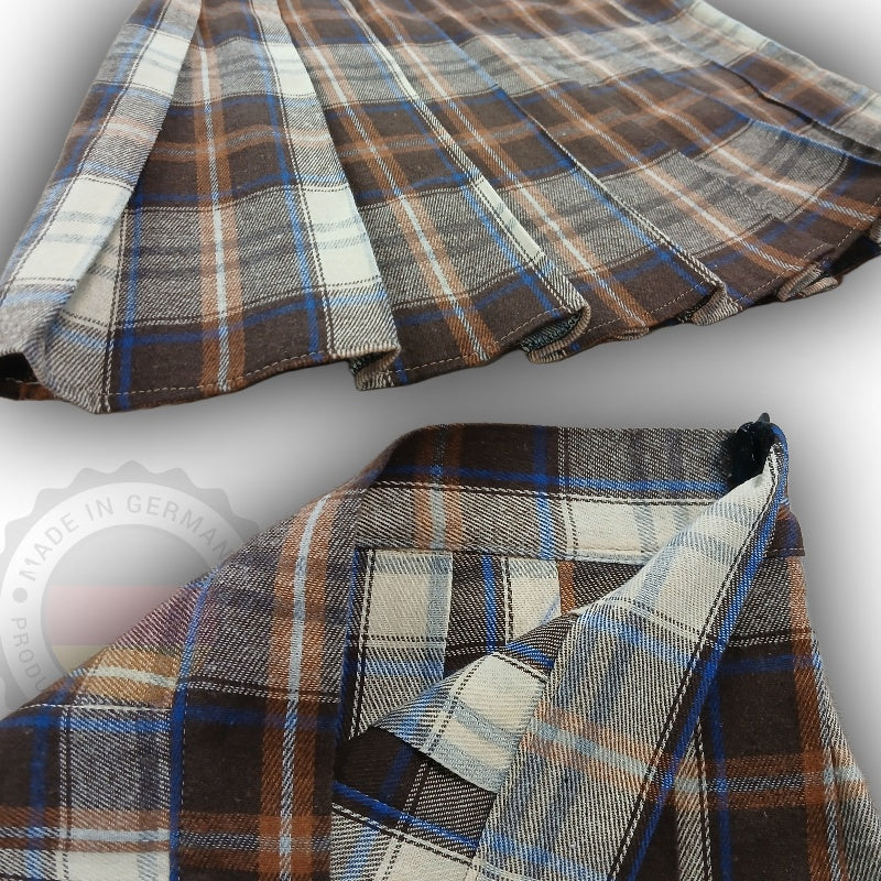 Plaid Pleated Mini Skirt