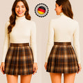 Plaid Pleated Mini Skirt